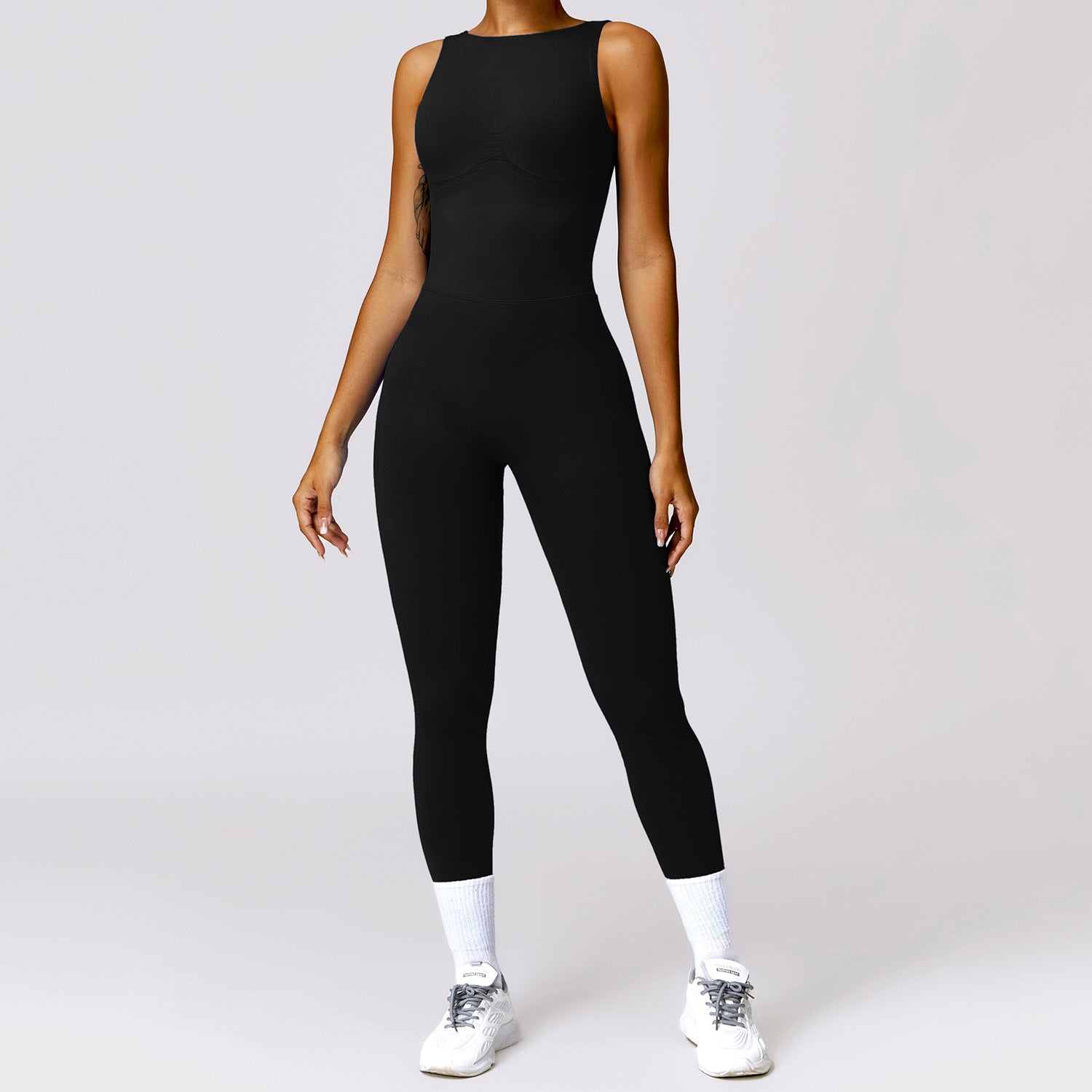 Sleeveless fitted jumpsuit