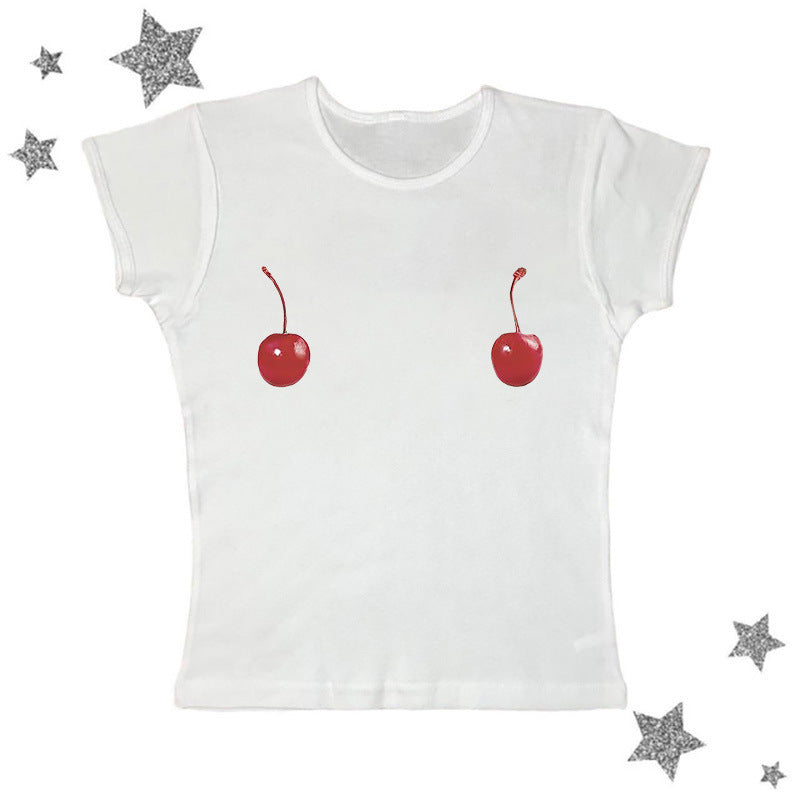 Cherry print t-shirts