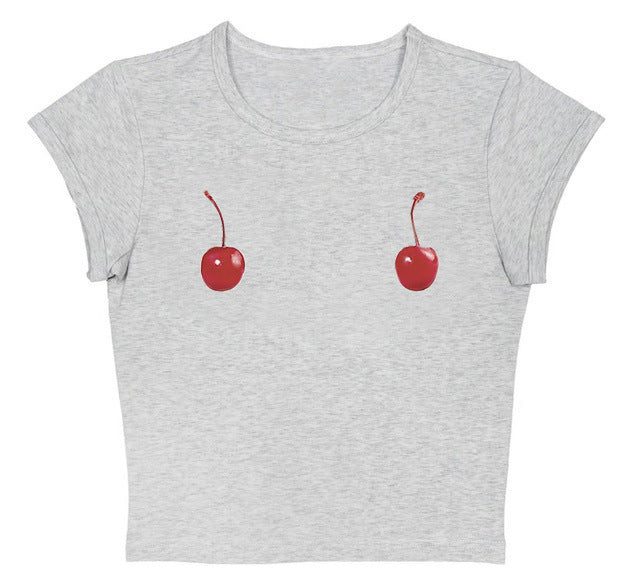 Cherry print t-shirts