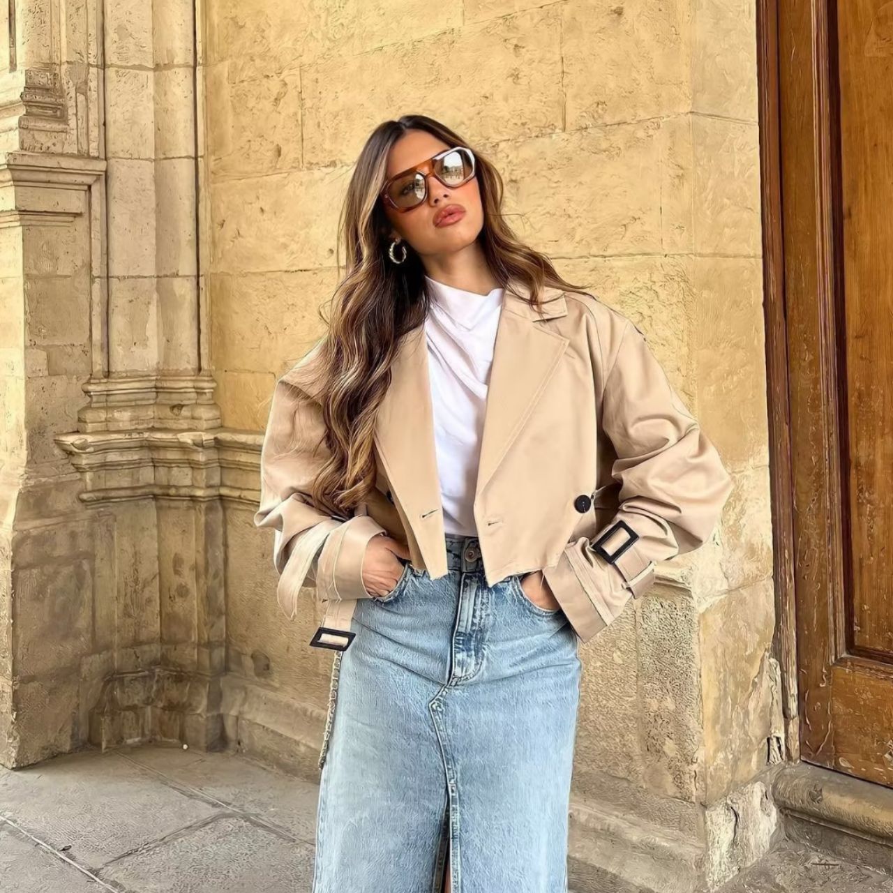 Short trench coat