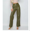 Straight leg leather pants