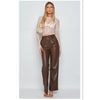 Straight leg leather pants