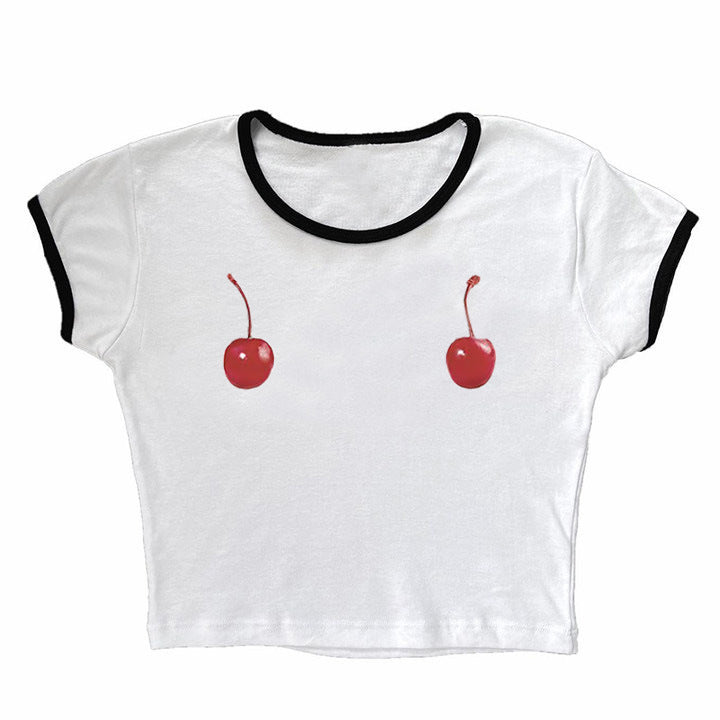 Cherry print t-shirts